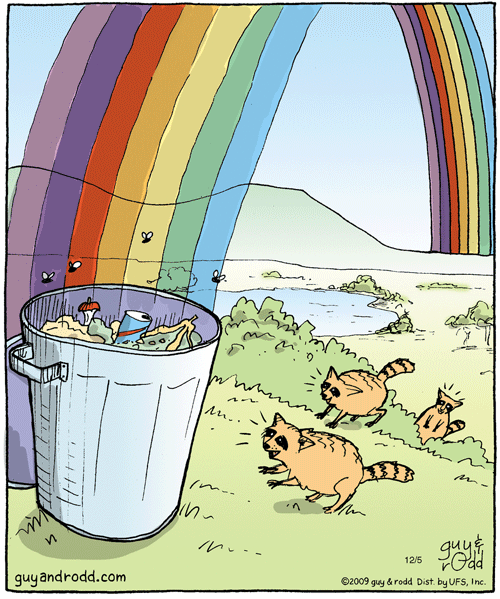 Карикатура Грустная радуга