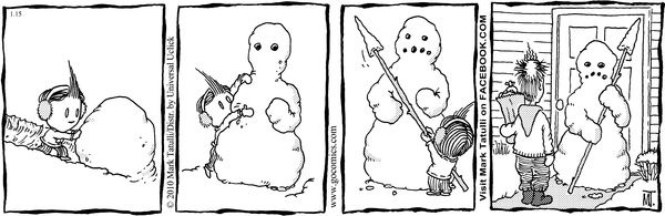 Карикатура Снеговик-1