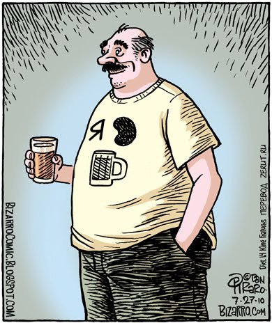 Карикатура Любитель пива