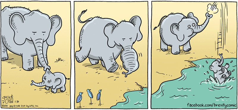 Карикатура Слоны