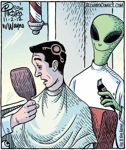 Карикатура Инопланетный стилист