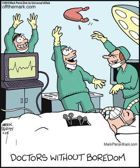 Карикатура В операционной