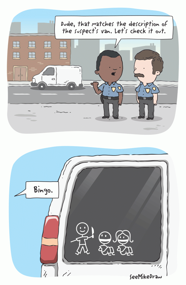 Карикатура Полицейский