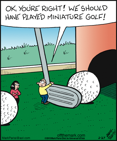 Карикатура Мини гольф