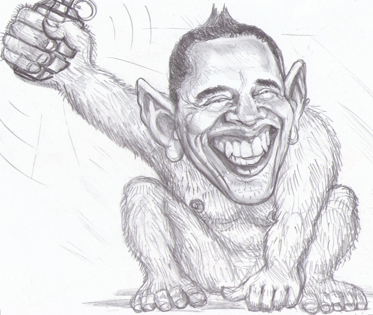 Карикатура Обама Президент США