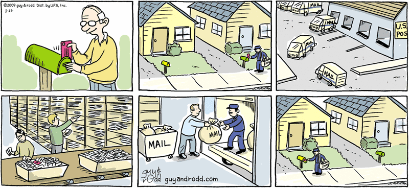 Карикатура Почта