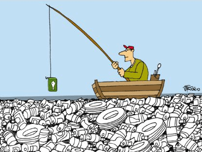 Карикатура На рыбалке
